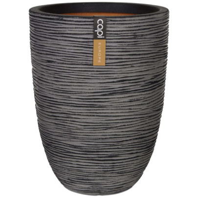 Vas plante Nature Rib elegant - antracit - 36x47 cm - adânc - KOFZ782