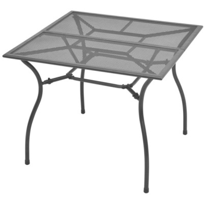 Masă de grădină - 90 x 90 x 72 cm - plasă din oțel