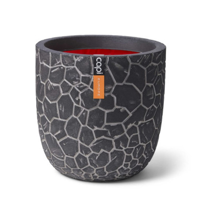 Jardinieră în formă de ou Clay - antracit - 43x41 cm - bilă