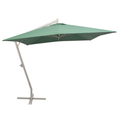 Umbrelă suspendată - stâlp de aluminiu - 300x300 cm - verde