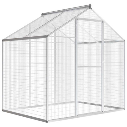 Coteț păsări pentru exterior - aluminiu - 178 x 122 x 194 cm