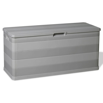 Ladă de depozitare pentru grădină - gri - 117 x 45 x 56 cm