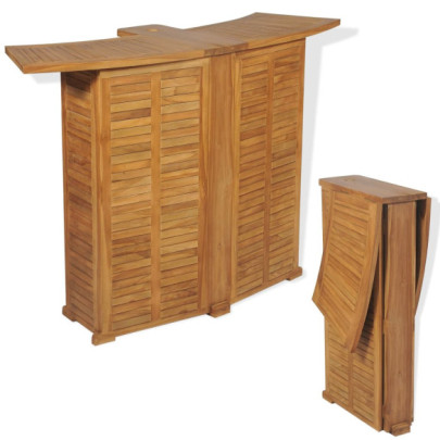 Masă de bar pliabilă - 155 x 53 x 105 cm - lemn masiv de tec