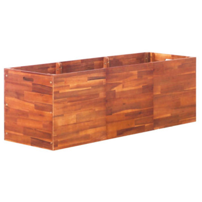 Strat înălțat de grădină - 150 x 50 x 50 cm - lemn de acacia
