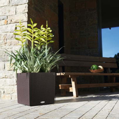 Jardinieră CUBE Cottage 40 ALL-IN-ONE - cafeniu
