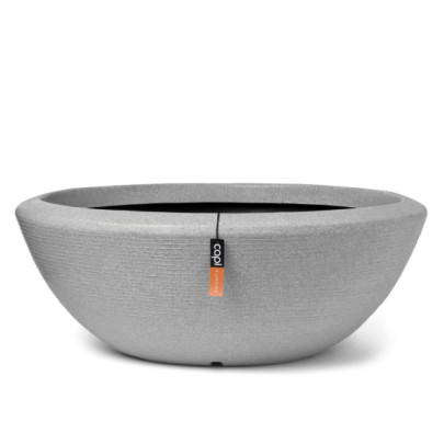 Vas scund pentru plante „Arc Granite” - ivoire - 61x25 cm