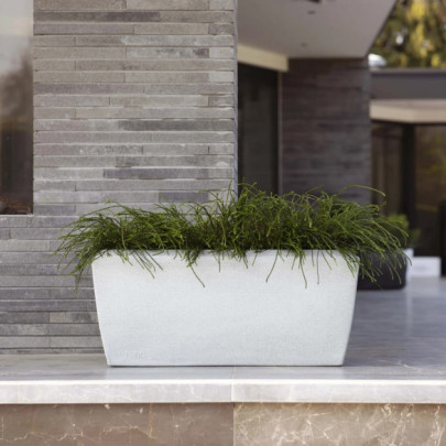 Jardinieră „Arc Granite” - ivoire - 60x35x40 cm dreptunghiulară