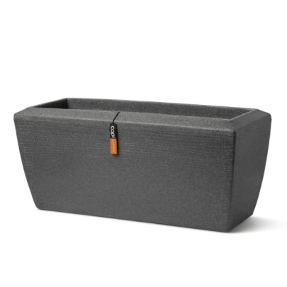 Jardinieră „Arc Granite” - antracit - dreptunghiulară - 90x35x40 cm