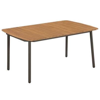 Masă de grădină - 150 x 90 x 72 cm - lemn masiv de acacia și oțel