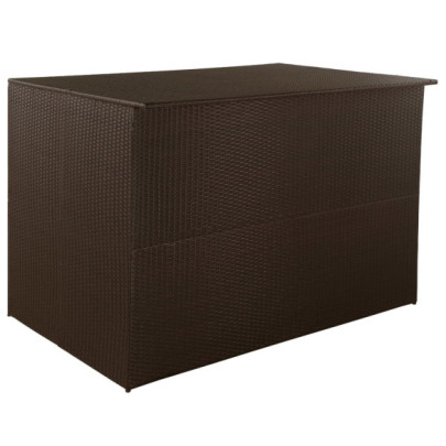 Ladă de depozitare de grădină - maro - 150x100x100 cm - poliratan