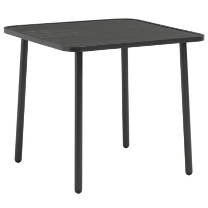 Masă de grădină - gri închis - 80 x 80 x 72 cm - oțel