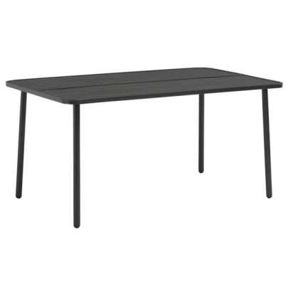 Masă de grădină - gri închis - 150 x 90 x 72 cm - oțel