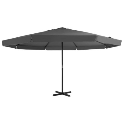 Umbrelă de soare cu stâlp aluminiu - antracit - 500 cm