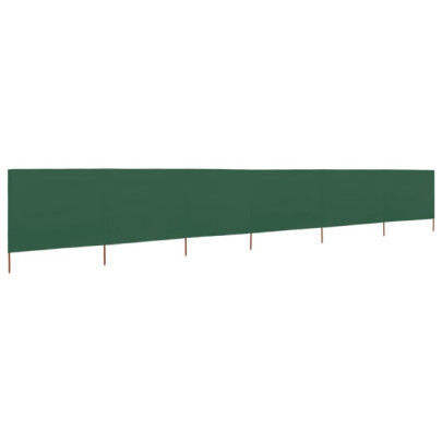 Paravan anti-vânt cu 6 panouri - verde - 800 x 80 cm - textil