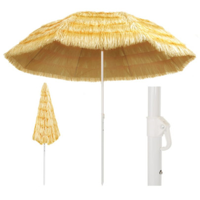 Umbrelă de plajă - natural - 300 cm - stil hawaiian