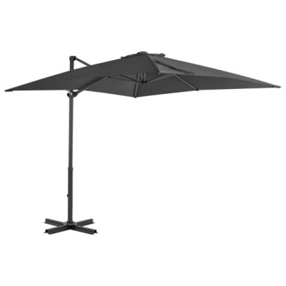 Umbrelă în consolă cu stâlp din aluminiu - antracit - 250x250 cm
