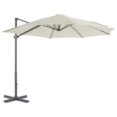 Umbrelă consolă de grădină - stâlp din aluminiu - nisipiu - 300 cm