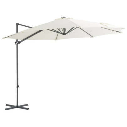 Umbrelă consolă de grădină - stâlp din oțel - nisipiu - 300 cm