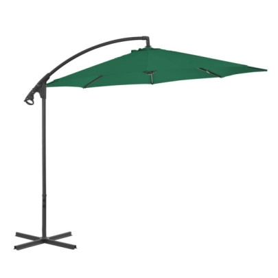 Umbrelă în consolă de grădină - stâlp din oțel - verde - 300 cm