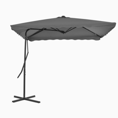 Umbrelă soare de exterior - stâlp din oțel - antracit - 250x250 cm