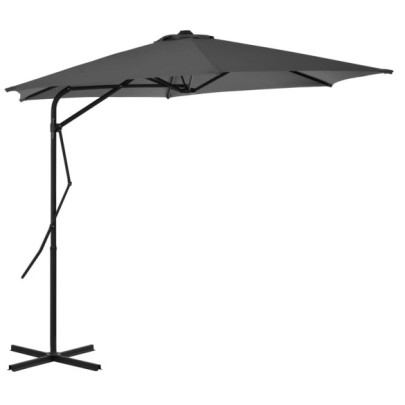 Umbrelă de soare de exterior - stâlp din oțel - antracit - 300 cm