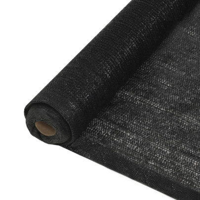 Plasă protecție vizuală - negru - 2x25 m - HDPE