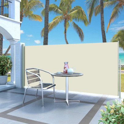 Copertină laterală retractabilă - crem - 120x300 cm