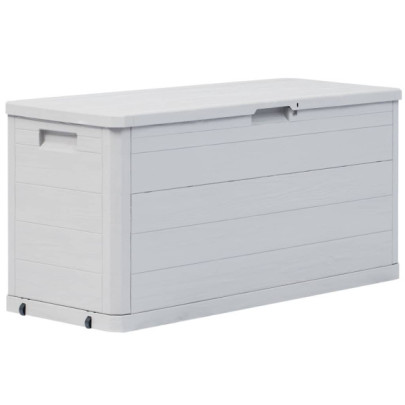 Ladă de depozitare pentru grădină - 280 L - gri deschis