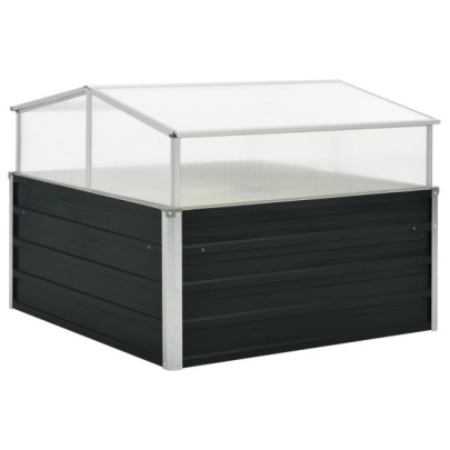 Seră - antracit - 100x100x77 cm - oțel galvanizat