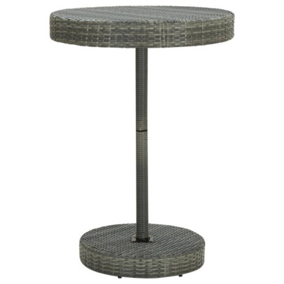 Masă de grădină - gri - 75,5 x 106 cm - poliratan
