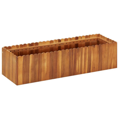 Strat înălțat de grădină - 100x30x25 cm - lemn masiv de acacia