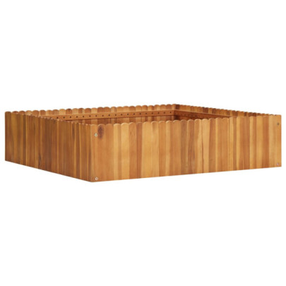 Strat înălțat de grădină - 100x100x25 cm - lemn masiv de acacia