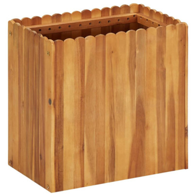 Strat înălțat de grădină - 50 x 30 x 50 cm - lemn masiv de acacia