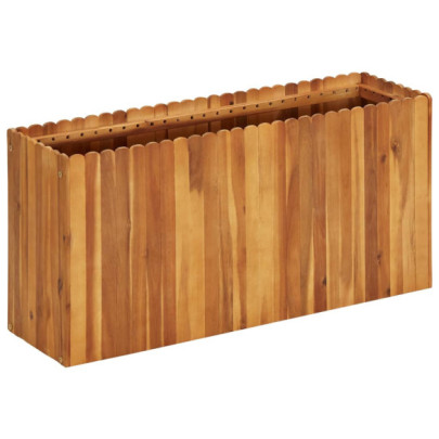 Strat înălțat de grădină - 100x30x50 cm - lemn masiv de acacia