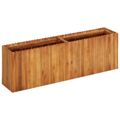 Strat înălțat de grădină - 150x30x50 cm - lemn masiv de acacia