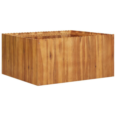 Strat înălțat de grădină - 100x100x50 cm - lemn masiv de acacia