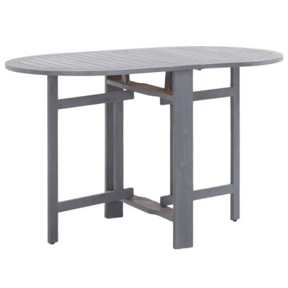 Masă de grădină - gri - 120 x 70 x 74 cm - lemn masiv de acacia