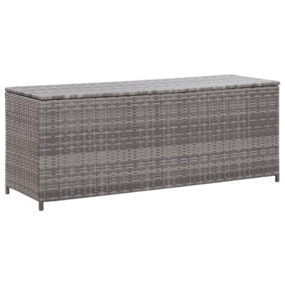 Ladă de depozitare de grădină - gri - 120x50x60 cm - poliratan
