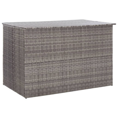 Ladă de depozitare de grădină - gri - 150x100x100 cm - poliratan