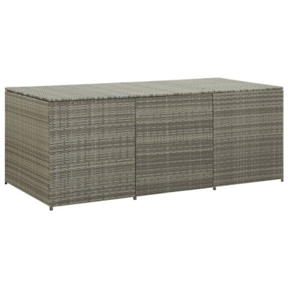 Ladă de depozitare de grădină - gri - 180x90x70 cm - poliratan