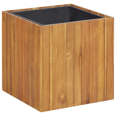 Strat înălțat de grădină cu ghiveci 43,5x43,5x44 cm cm acacia