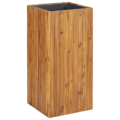 Strat înălțat de grădină - 43,5x43,5x90 cm - lemn masiv de acacia