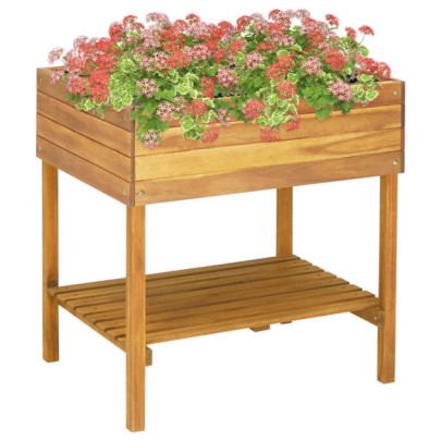 Jardinieră înaltă - 78,5 x 58,5 x 78,5 cm - lemn masiv de acacia