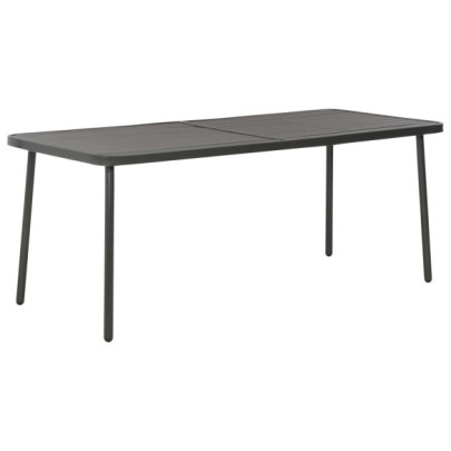 Masă de grădină gri închis 180x83x72 cm oțel