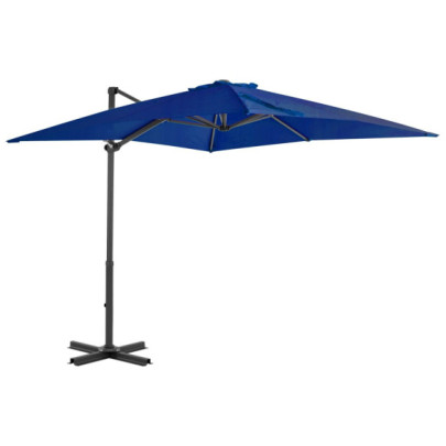 Umbrelă în consolă - stâlp din aluminiu albastru azur 250x250 cm