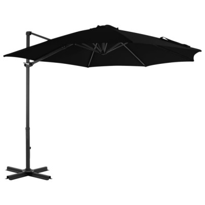 Umbrelă în consolă de grădină - stâlp din aluminiu negru 300 cm