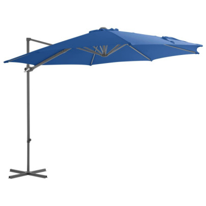 Umbrelă în consolă - stâlp din oțel - albastru azuriu - 300 cm