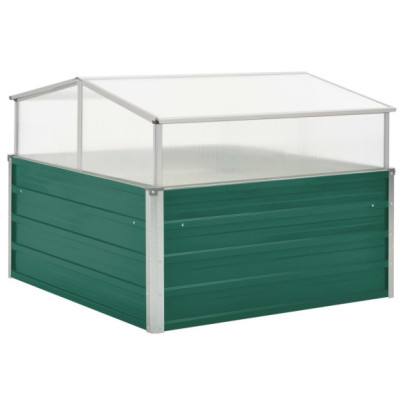 Seră - verde - 100 x 100 x 77 cm - oțel galvanizat