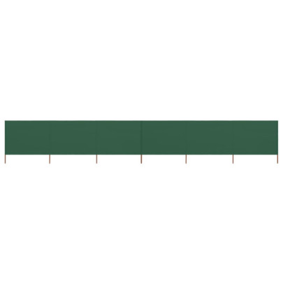 Paravan anti-vânt cu 6 panouri - verde - 800 x 120 cm - textil