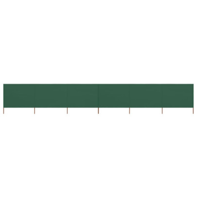 Paravan anti-vânt cu 6 panouri - verde - 800 x 160 cm - textil
